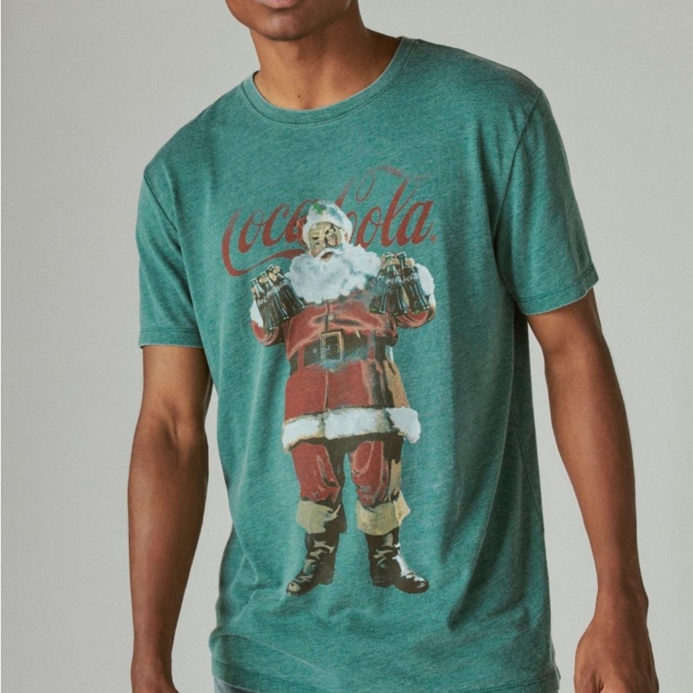 Lucky Brand Coca Cola Santa T-shirt